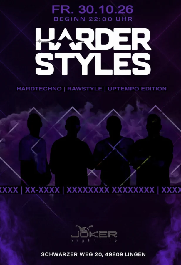 HARDER STYLES – HARDTECHNO, RAWSTYLE & UPTEMPO | JOKER LINGEN