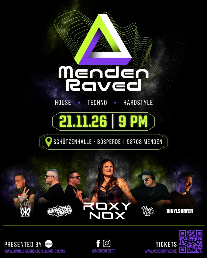 MENDEN RAVED – ROXY NOX | SCHÜTZENHALLE BÖSPERDE