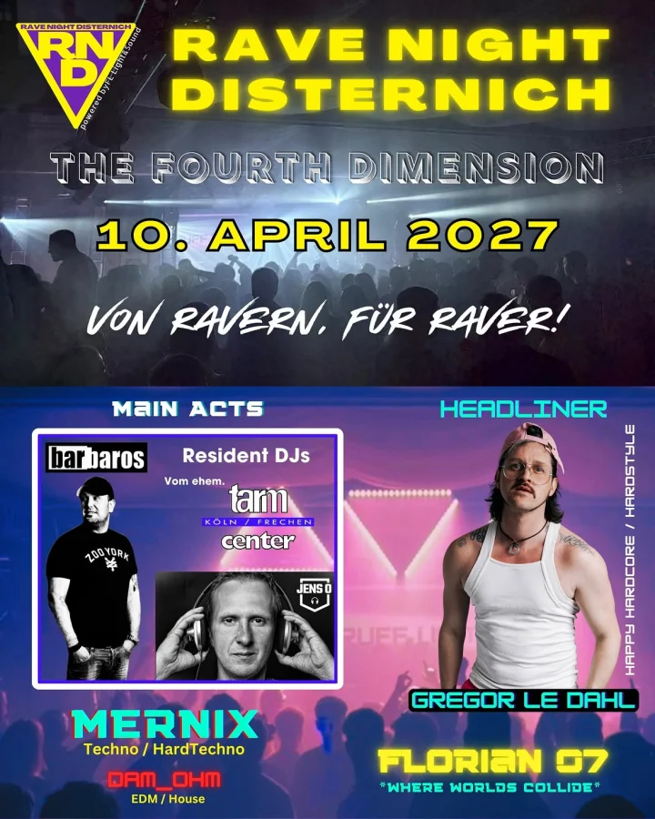 RAVE NIGHT DISTERNICH – THE FOURTH DIMENSION